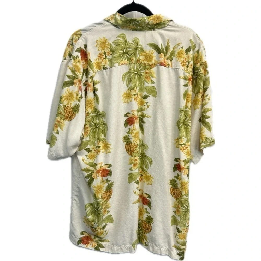 Tommy Bahama Aloha Men’s 100% Silk Hawaiian Short Sleeve Top Shirt Size XL